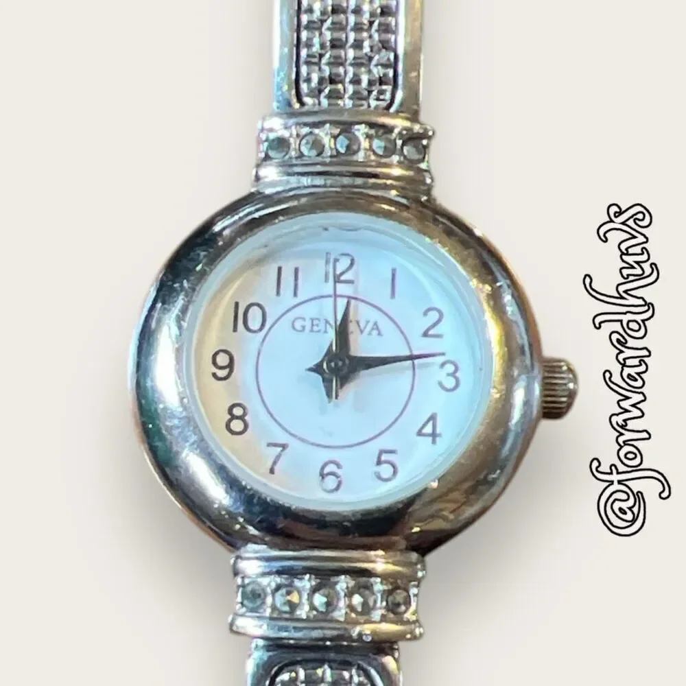 Bundle Sale 3 for $15 | Geneva Silver-tone Stretch Watch NEEDS BATTERY